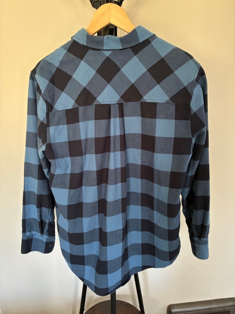 Wilfred Blue and Black Plaid Button-Down Top - Picture 4 of 4